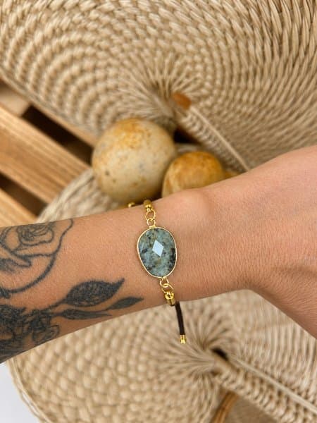 Pulseira de cordão ajustável – Turquesa da áfrica